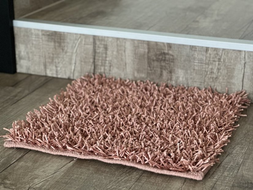 Ručně vyráběný kusový koberec SHAGGY MD 50 x 50 cm - Barva: Červená