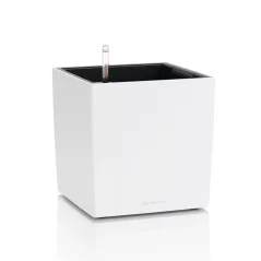 Lechuza CUBE Color 30 samozavlažovací květináč bílá kompletní set