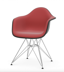 Vitra Eames Plastic Armchair DAR Deep black s čalouněním