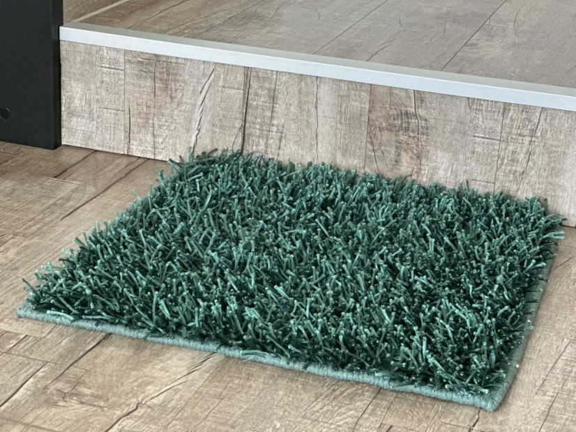 Ručně vyráběný kusový koberec SHAGGY MD 50 x 50 cm - Barva: Červená