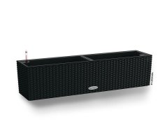 Samozavlažovací truhlík Lechuza BALCONERA COTTAGE 80 černá, kompletní set