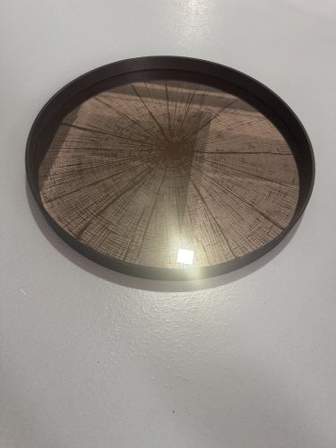 Ethnicraft kulatý podnos Tray skleněný Bronze L