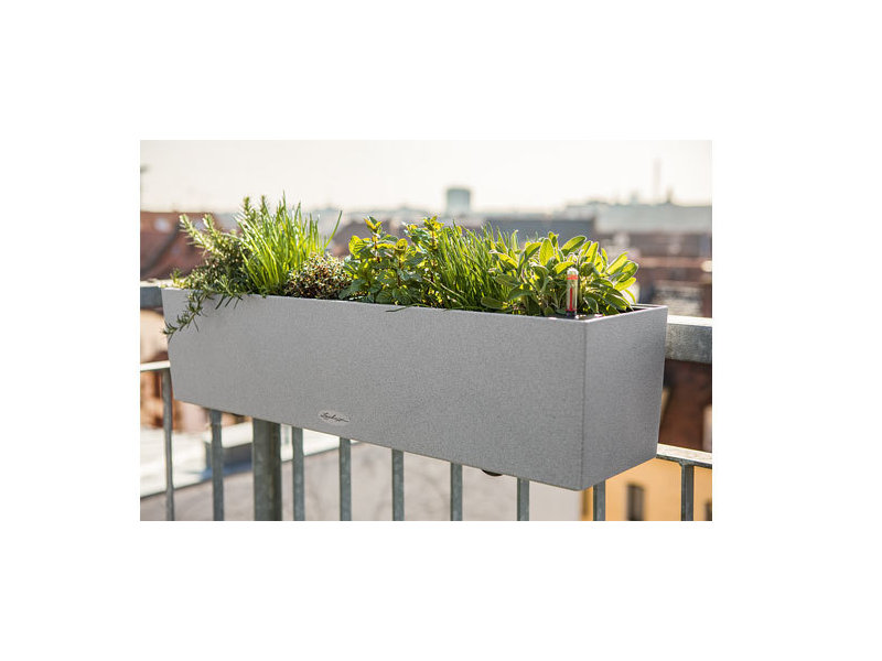Samozavlažovací truhlík Lechuza BALCONERA STONE 80 šedý kompletní set