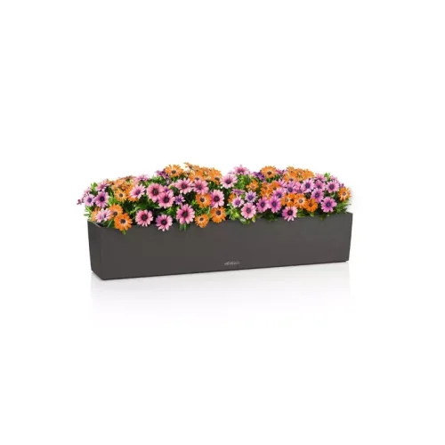 Samozavlažovací truhlík Lechuza BALCONERA STONE 100 grafitová kompletní set