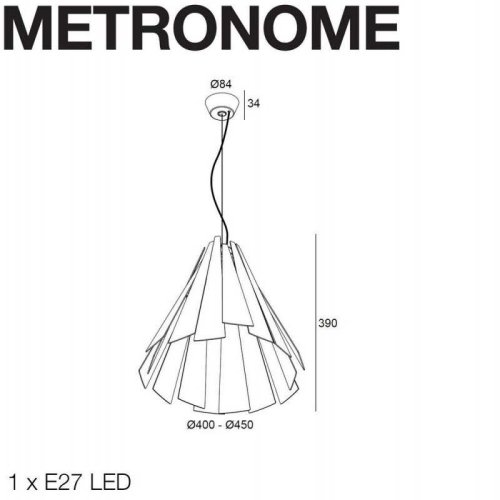 Závěsné svítidlo Delta Light METRONOME bílé