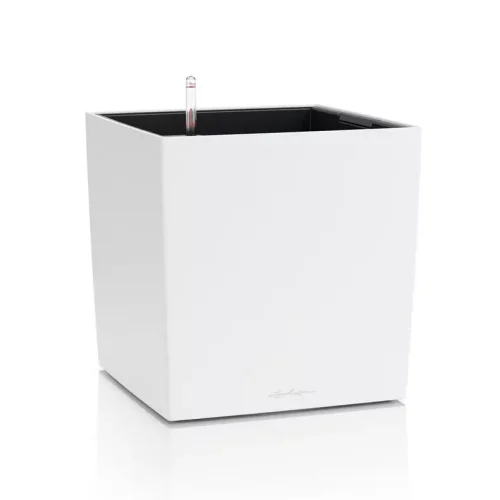 Lechuza CUBE Color 40 samozavlažovací květináč bílá kompletní set