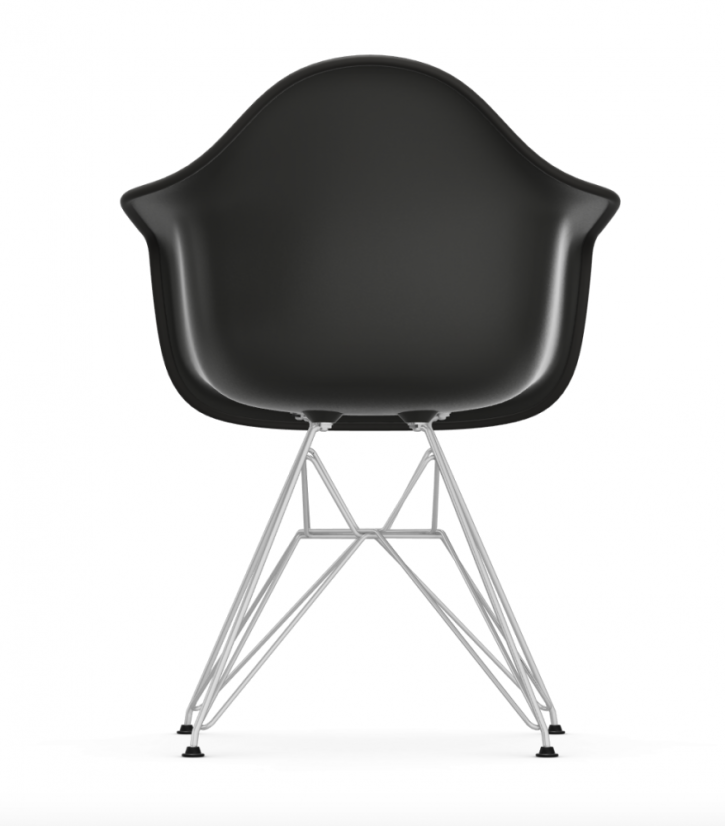 Vitra Eames Plastic Armchair DAR Deep black s čalouněním