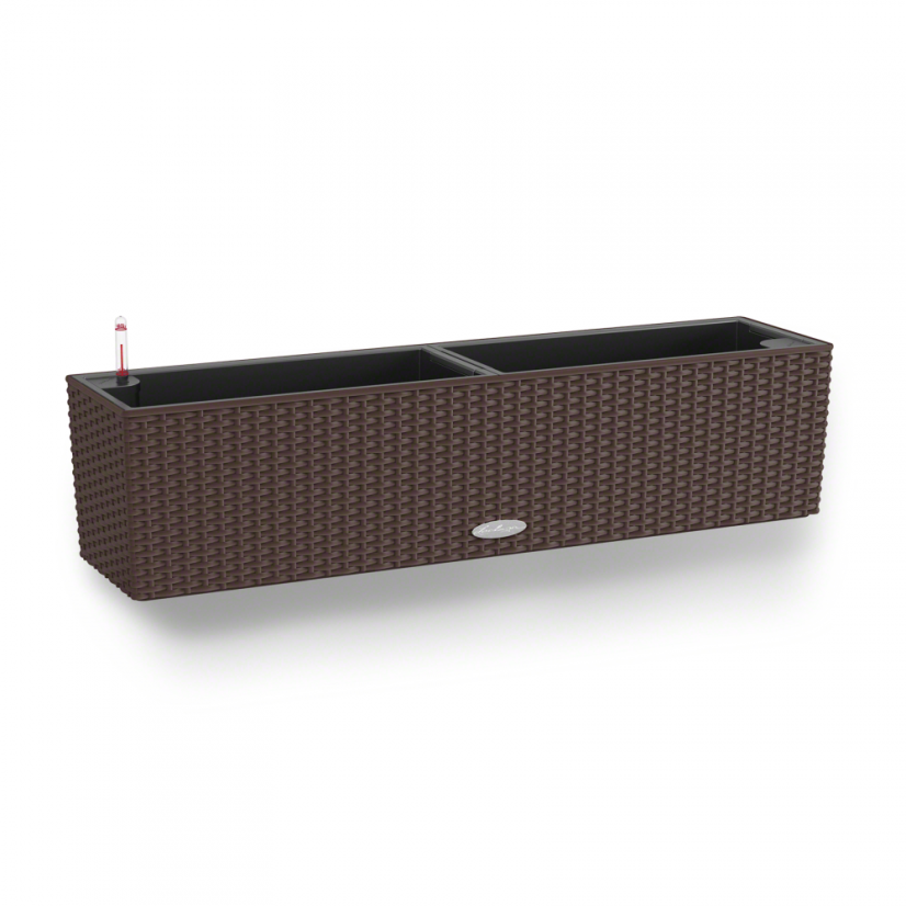 Samozavlažovací truhlík Lechuza BALCONERA COTTAGE 80 mokka kompletní set