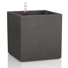 Lechuza CANTO STONE SQUARE 30 samozavlažovací květináč černá kompletní set