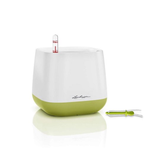 Lechuza YULA 17 samozavlažovací květináč, bílo-zelená