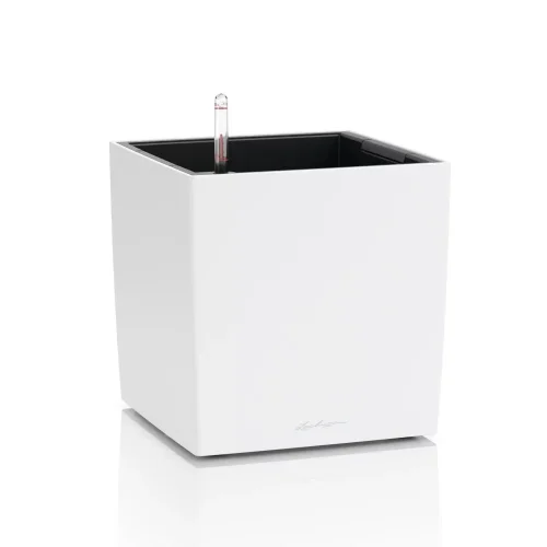 Lechuza CUBE Color 30 samozavlažovací květináč bílá kompletní set