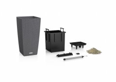 Lechuza CUBICO COTTAGE 30 samozavlažovací květináč antracitová kompletní set