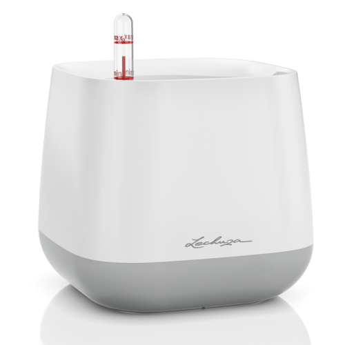 Lechuza YULA 17 samozavlažovací květináč, bílo-šedá