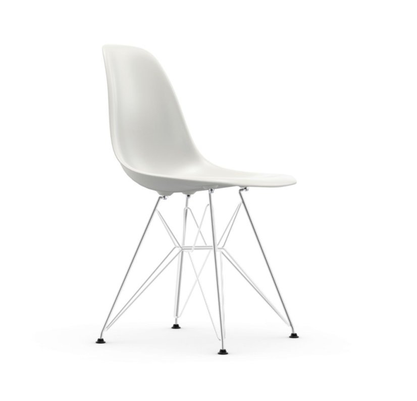 Vitra Eames Plastic Side Chair DSR bílá s chromovanou podnoží - Eames Plastic Side Chair DSR colors: green