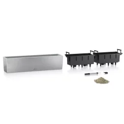 Samozavlažovací truhlík Lechuza BALCONERA 80 Steel - perleťově šedá