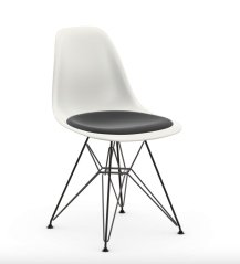 Vitra Eames Plastic Side Chair DSR bílá s černým podsedákem
