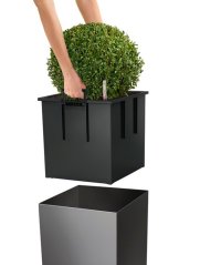 Lechuza CUBE 40 samozavlažovací květináč antracitová kompletní set