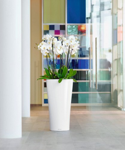 Lechuza DELTA 30 samozavlažovací květináč bílá kompletní set
