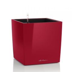 Lechuza CUBE 40 samozavlažovací květináč červená kompletní set