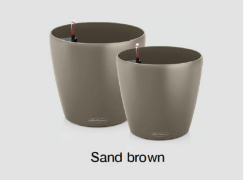 Lechuza CLASSICO TREND 70 samozavlažovací květináč písková hnědá kompletní set