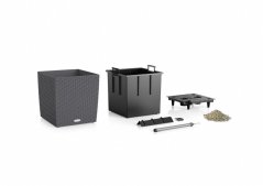 Lechuza CUBE COTTAGE 50 samozavlažovací květináč granitový kompletní set