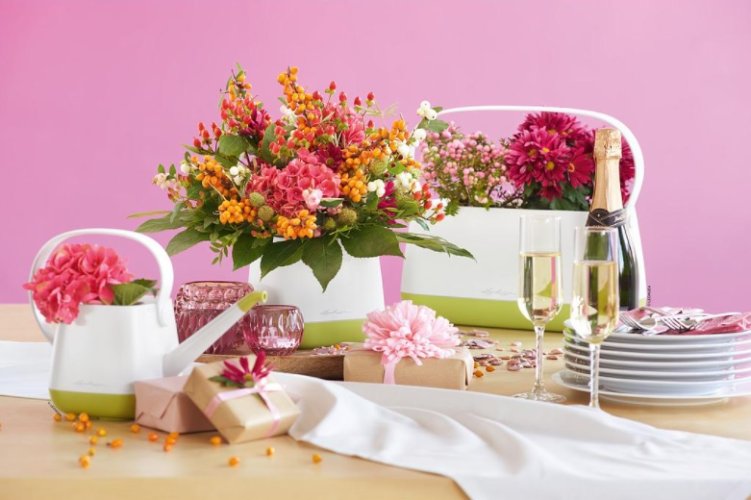 Lechuza YULA 17 samozavlažovací květináč, bílo-zelená