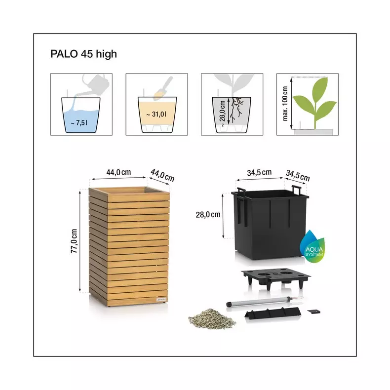 Lechuza PALO sloup 45 kompletní set