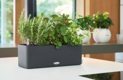 Lechuza CUBE COLOR 14 TRIPLE samozavlažovací truhlík břidlicová kompletní set