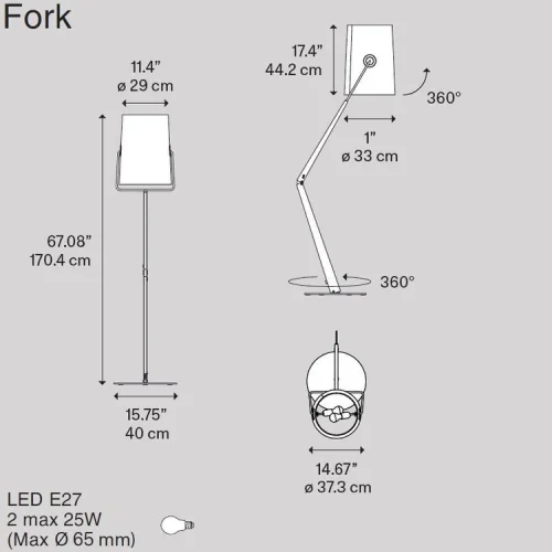 Designová lampa FOSCARINI Diesel fork terra