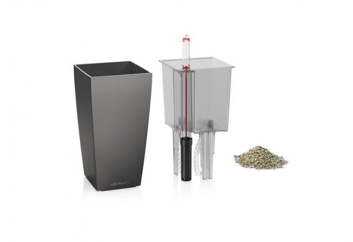 Lechuza MINI CUBI samozavlažovací květináč bílá kompletní set