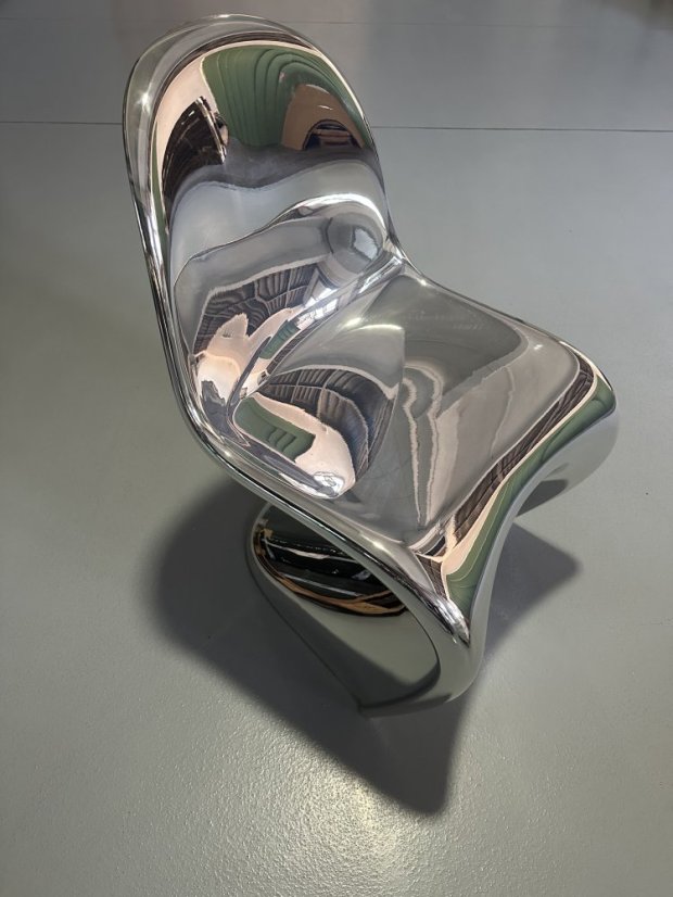 Verner Panton Chair in Chrome Limited Edition by Vitra- VELMI VZÁCNÁ