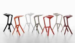 Barová židle MIURA STOOL černá a bílá