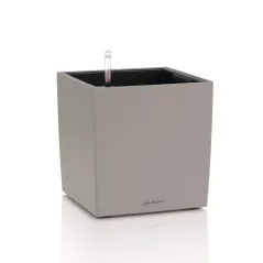 Lechuza CUBE Color 30  samozavlažovací květináč pískově hnědá kompletní set